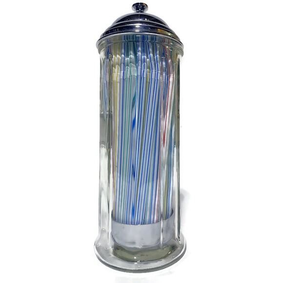 Coca Cola Soda Shop Straw Dispenser Glass Made in America 11" Tall NEW - Picture 2 of 7